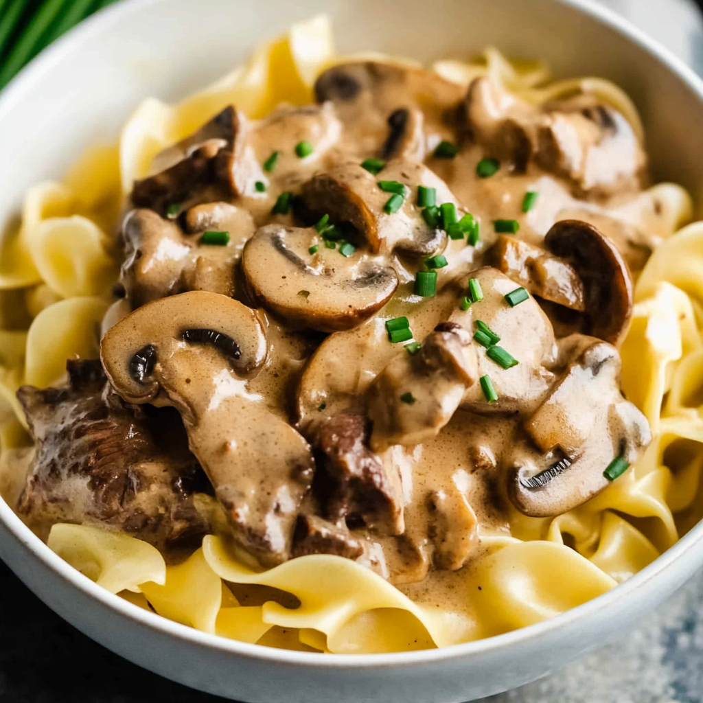 Classic beef stroganoff Recipe