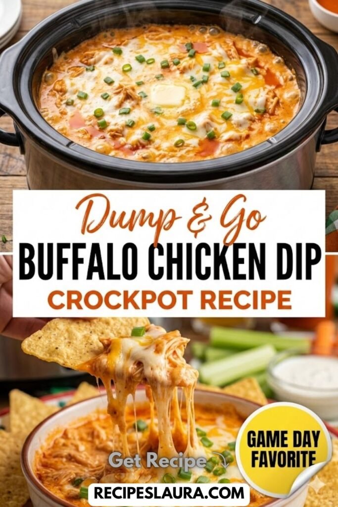 The Best Crockpot Buffalo Chicken Dip (Easy Dump & Go Recipe)