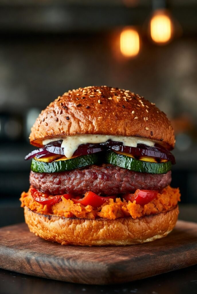 🌱 High-Protein Vegan Burger | Easy Homemade Veggie Patty Recipe