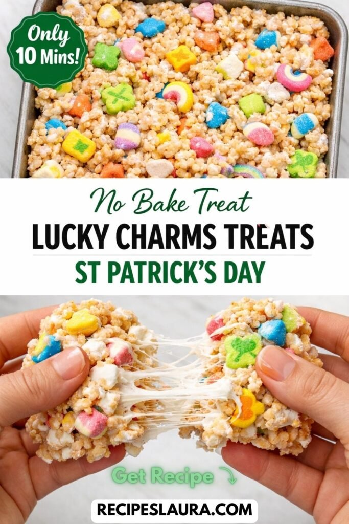 10-Minute Lucky Charms Marshmallow Treats (No Bake!)