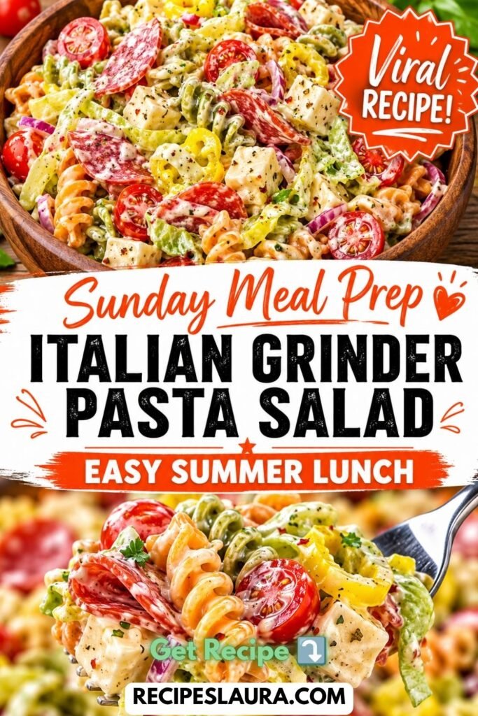 The Viral Italian Grinder Pasta Salad (The Ultimate Easy Summer Lunch!) 🥗🥪